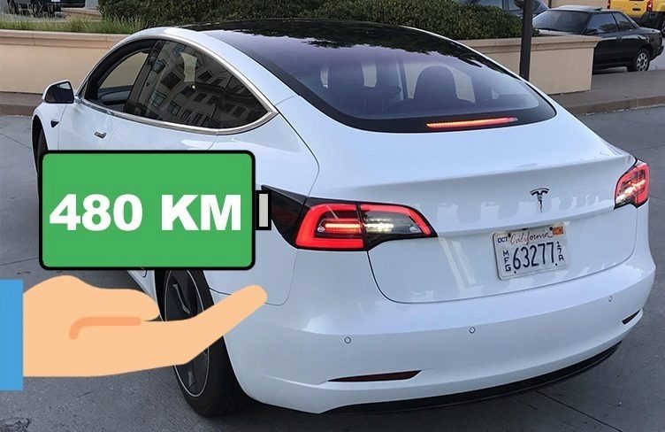 Dojezd Tesla Model 3 může být nad 480 kilometrů!
